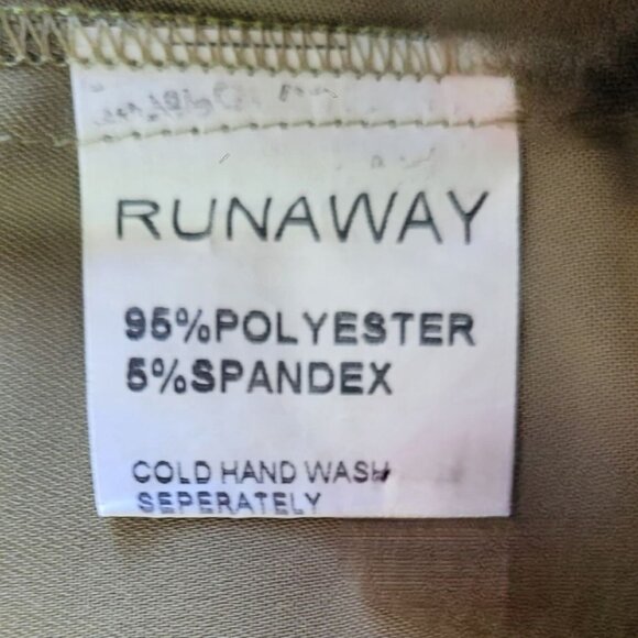 Revolve Runaway The Label l/s olive green wrap dress size 4 - Picture 6 of 7